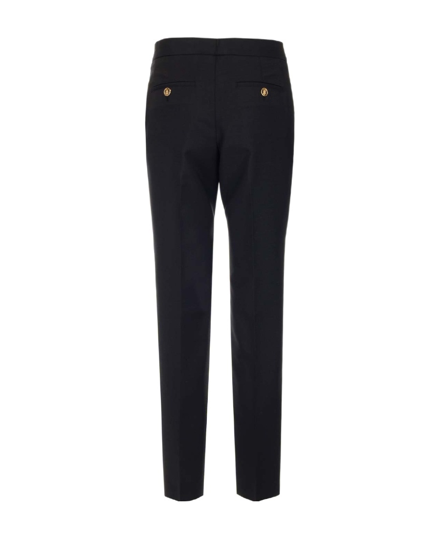 Burberry Mohair Wool Tailored Trousers In Black