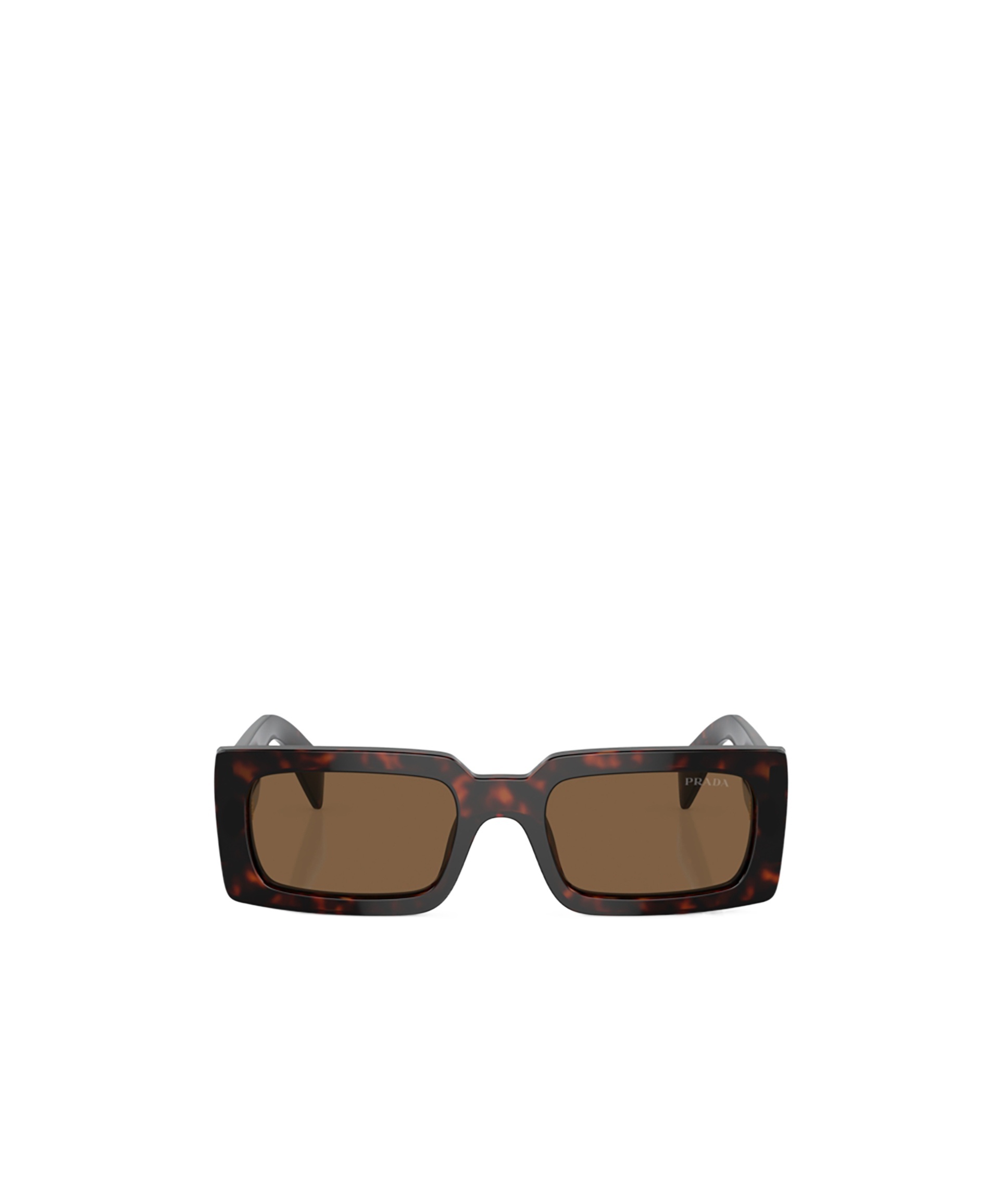 PRADA TORTOISESHELL RECTANGLE-FRAME SUNGLASSES