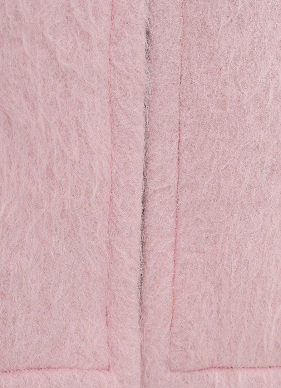Dries Van Noten Pink Faux-fur Midi Skirt In Pink