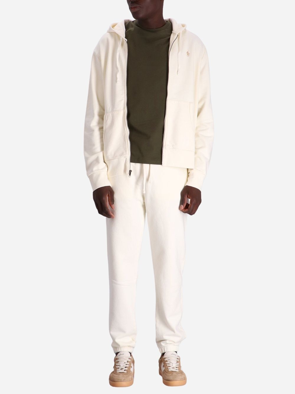 Polo Ralph Lauren Pony Embroidered Drawstring Track Pants In White