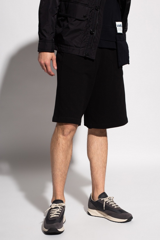 Moncler Logo-patch Shorts In Black