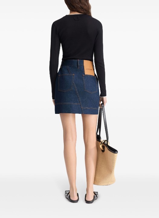 Jacquemus Denim La Jupe De-nmes Mini Skirt In Blue