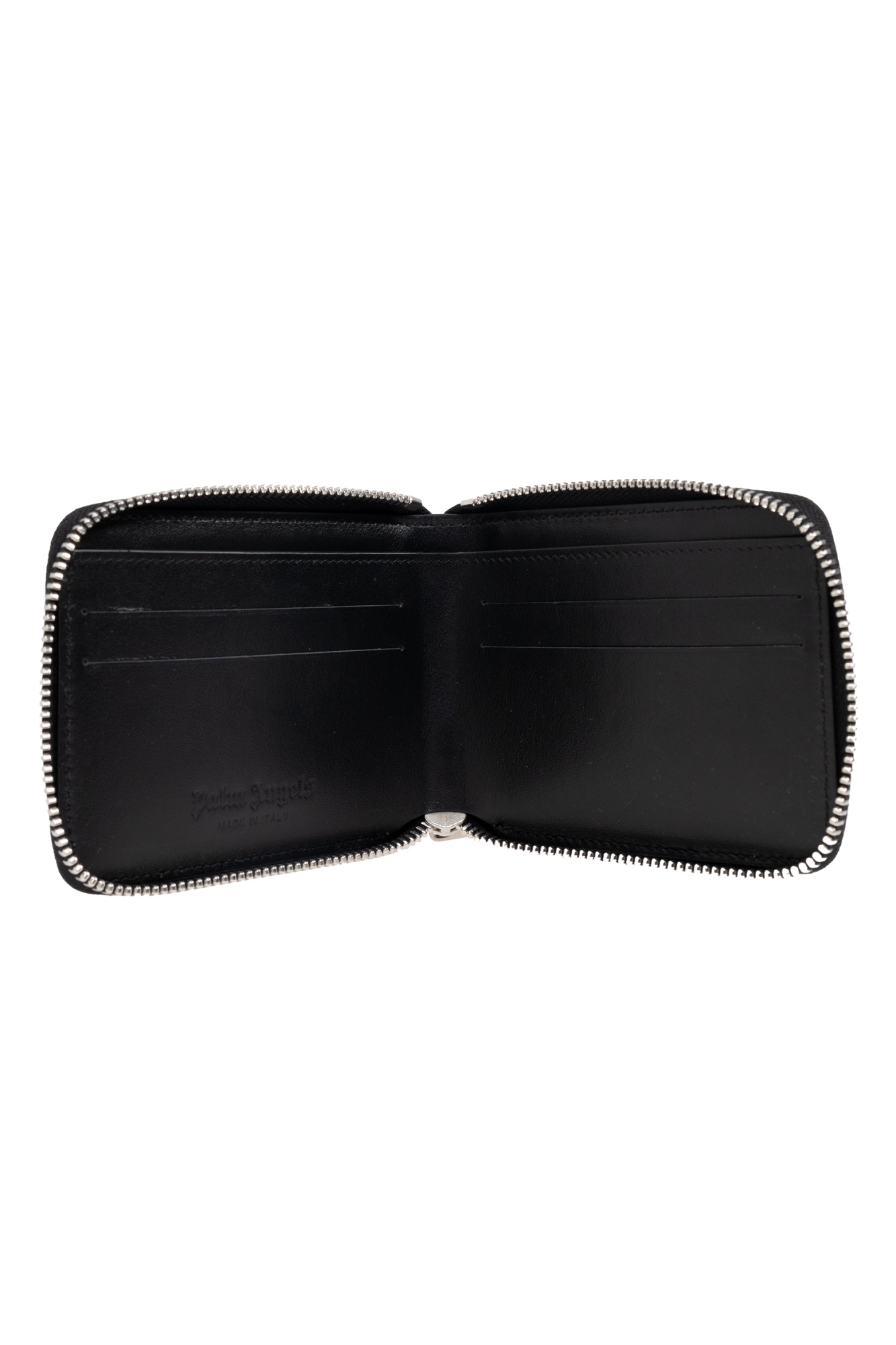 Palm Angels Zipper Wallet In Black