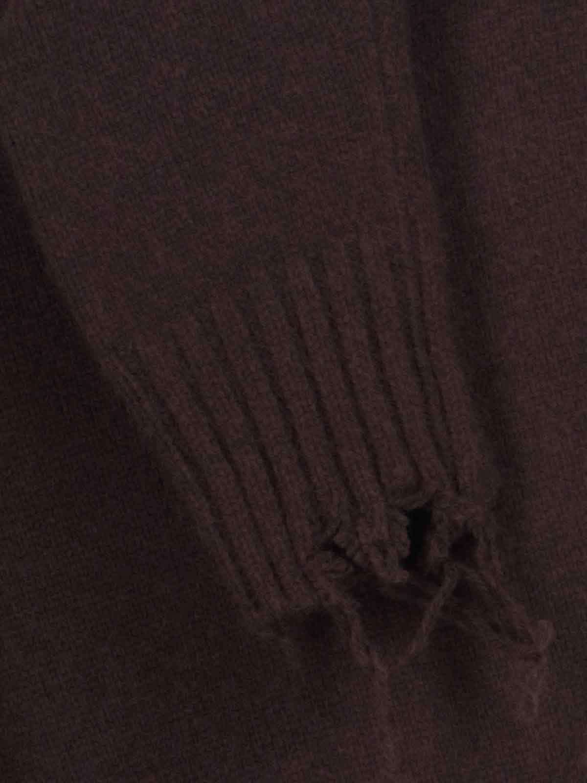 Low Classic Damage' Crop Sweater In Brown
