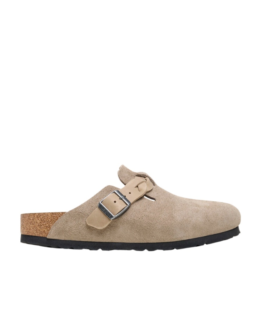 BIRKENSTOCK BOSTON SUEDE SLIPPERS