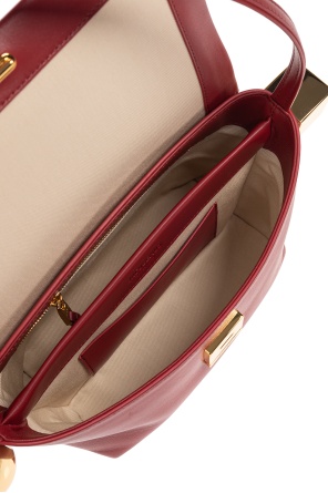 Jacquemus Spherical Embellishment Shoulder Bag With Top Handle In Red