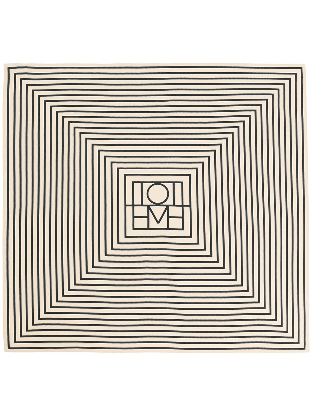 TOTÊME GEOMETRIC MONOGRAM PRINT SILK SCARF