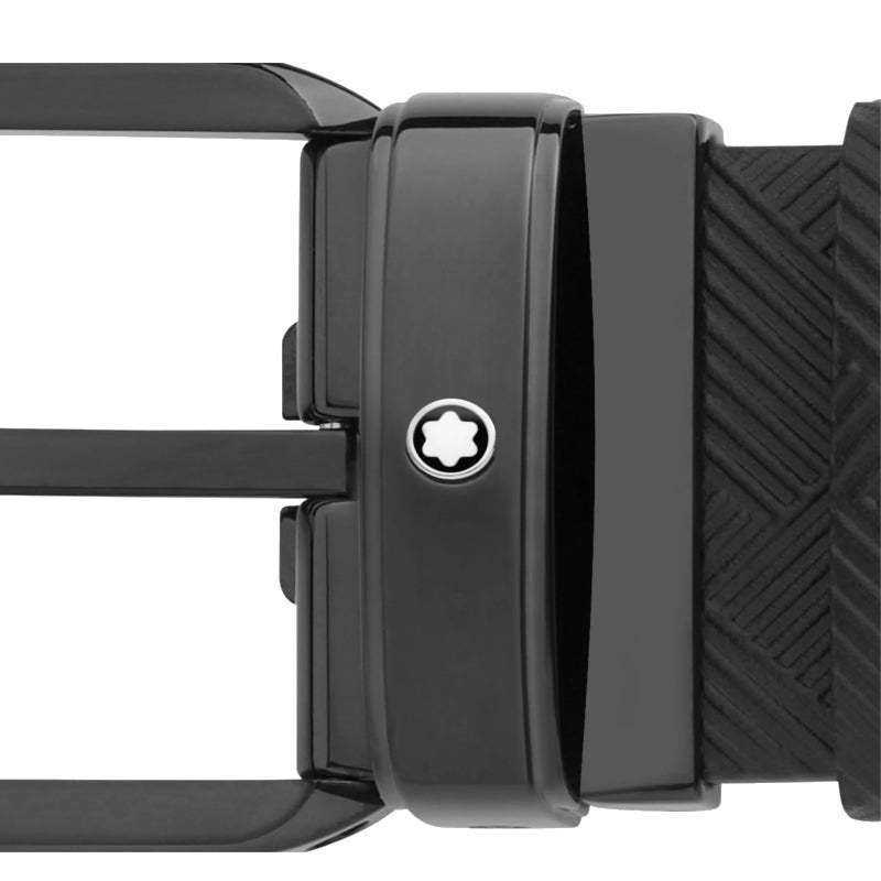 Montblanc Rectangular Buckle Belt In Black