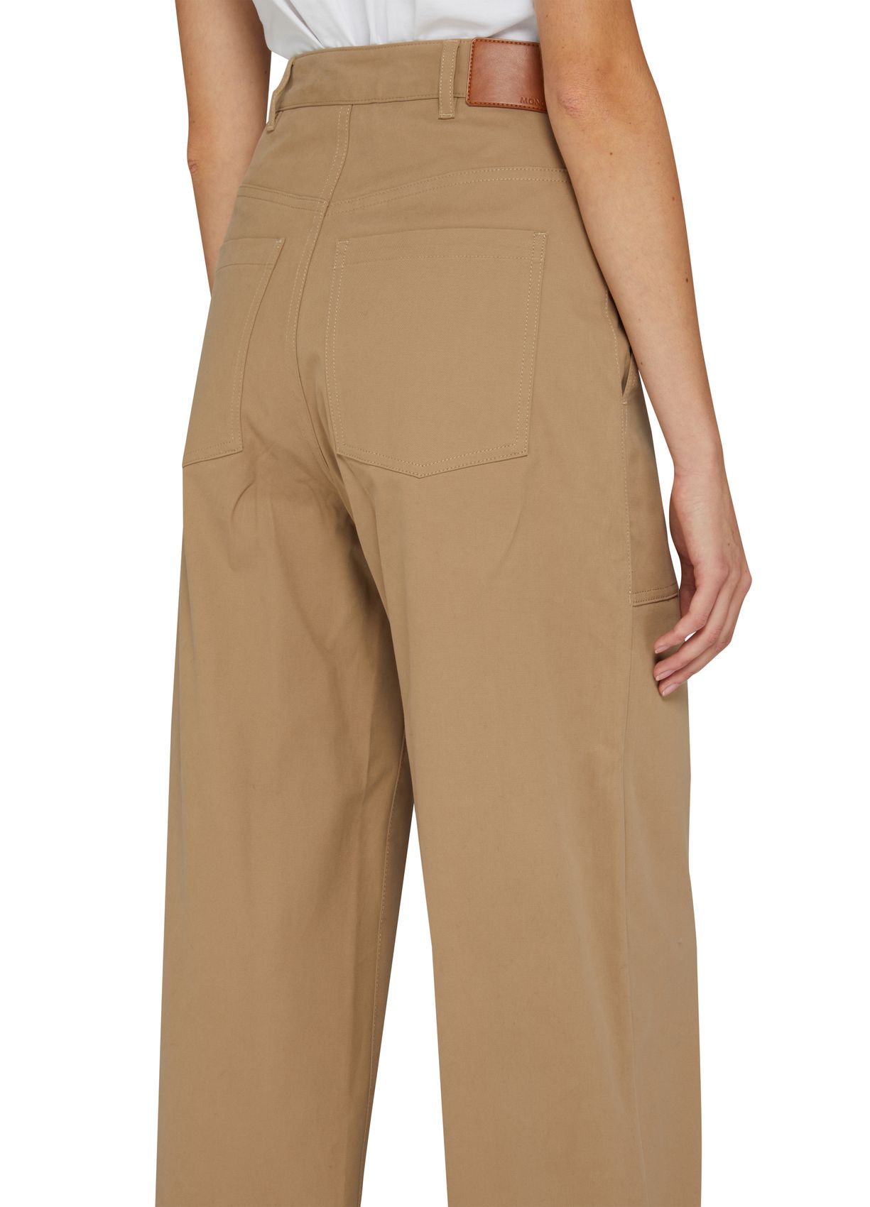 Moncler Belt-loop Casual Pants In Beige