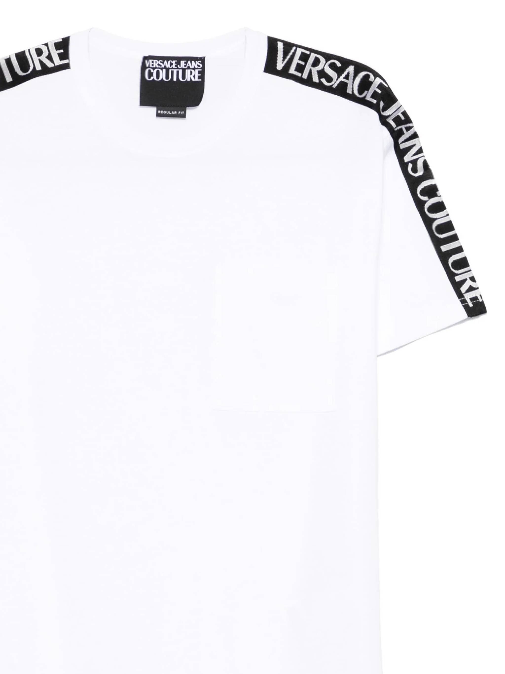 Versace Jeans Logo-tape Detailing T-shirt In White
