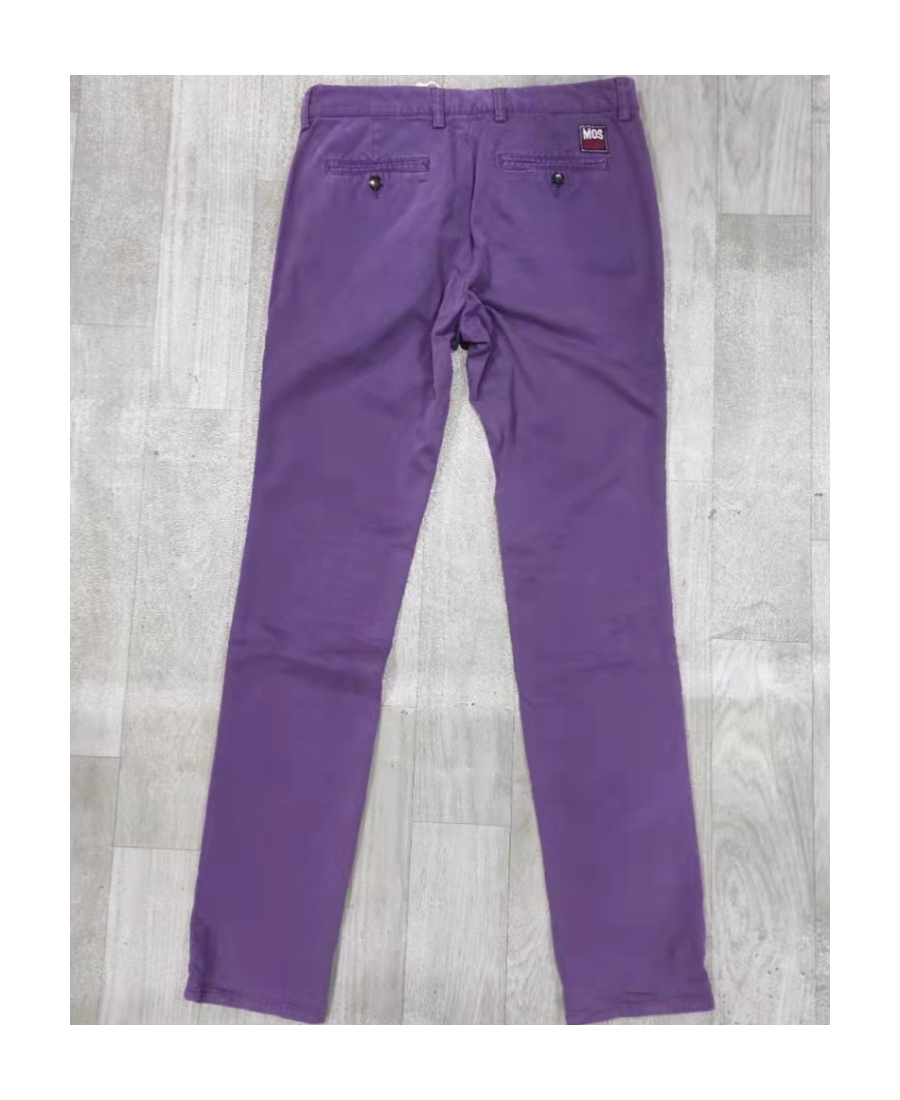 Moschino Logo Straight Casual Pants In Purple