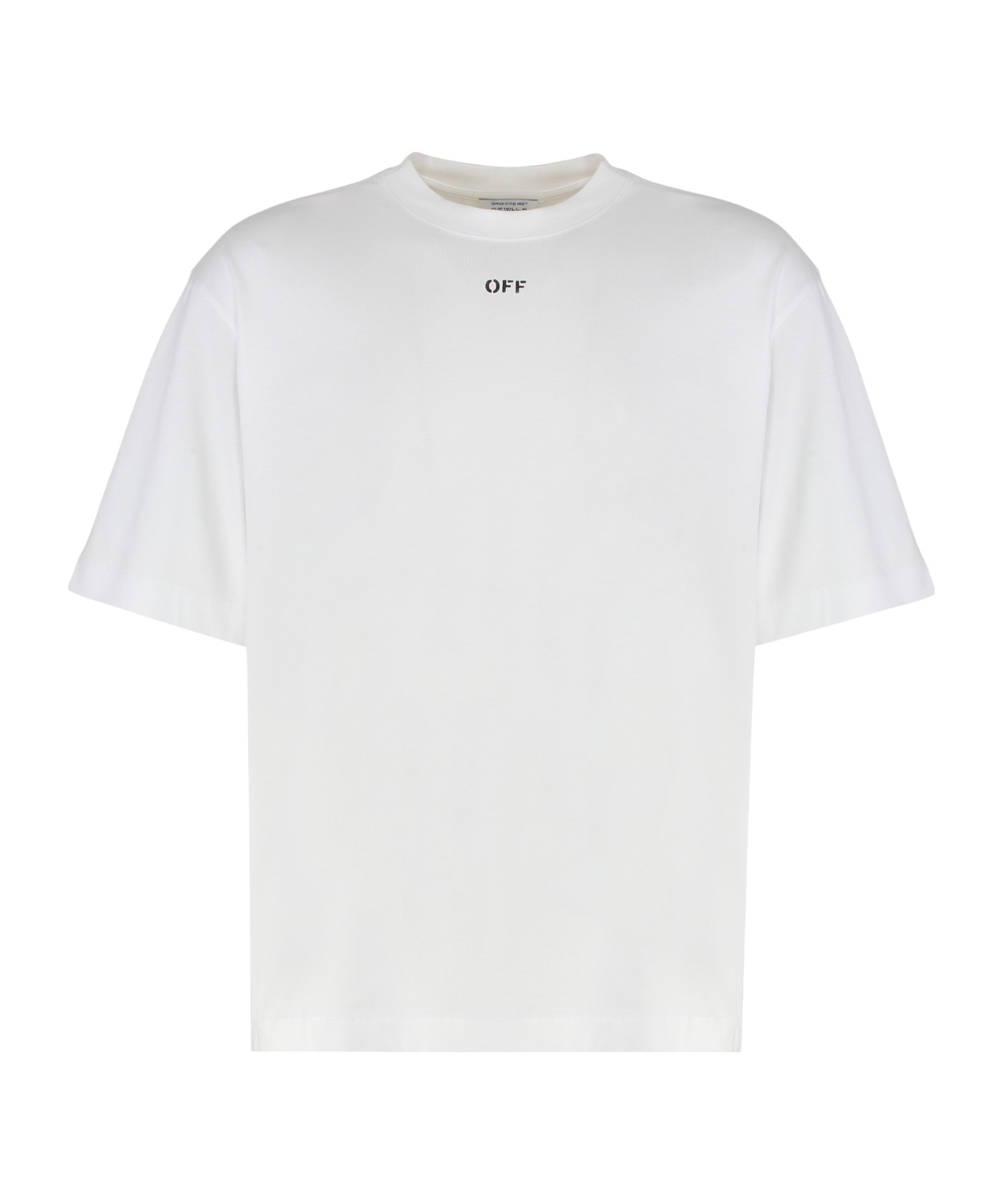 Off-white Graphic Print Crew Neck Short Sleeve T-shirt In White