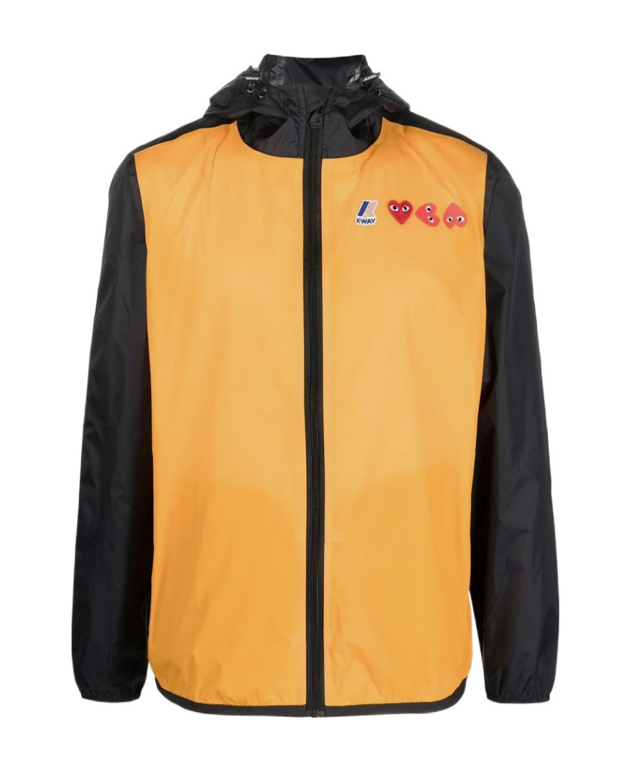 Comme Des Garçons Play Two-tone Jacket In Yellow