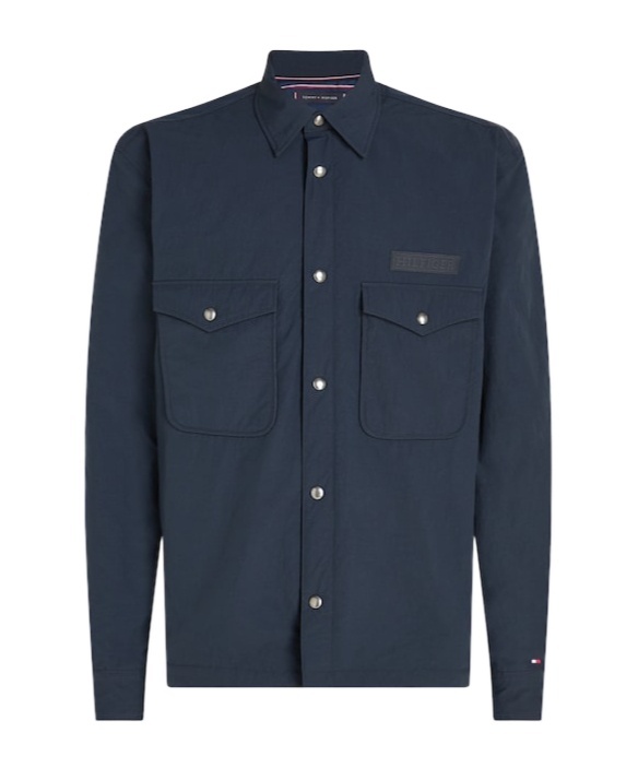Shop Tommy Hilfiger Long-sleeved Casual Jacket In Black