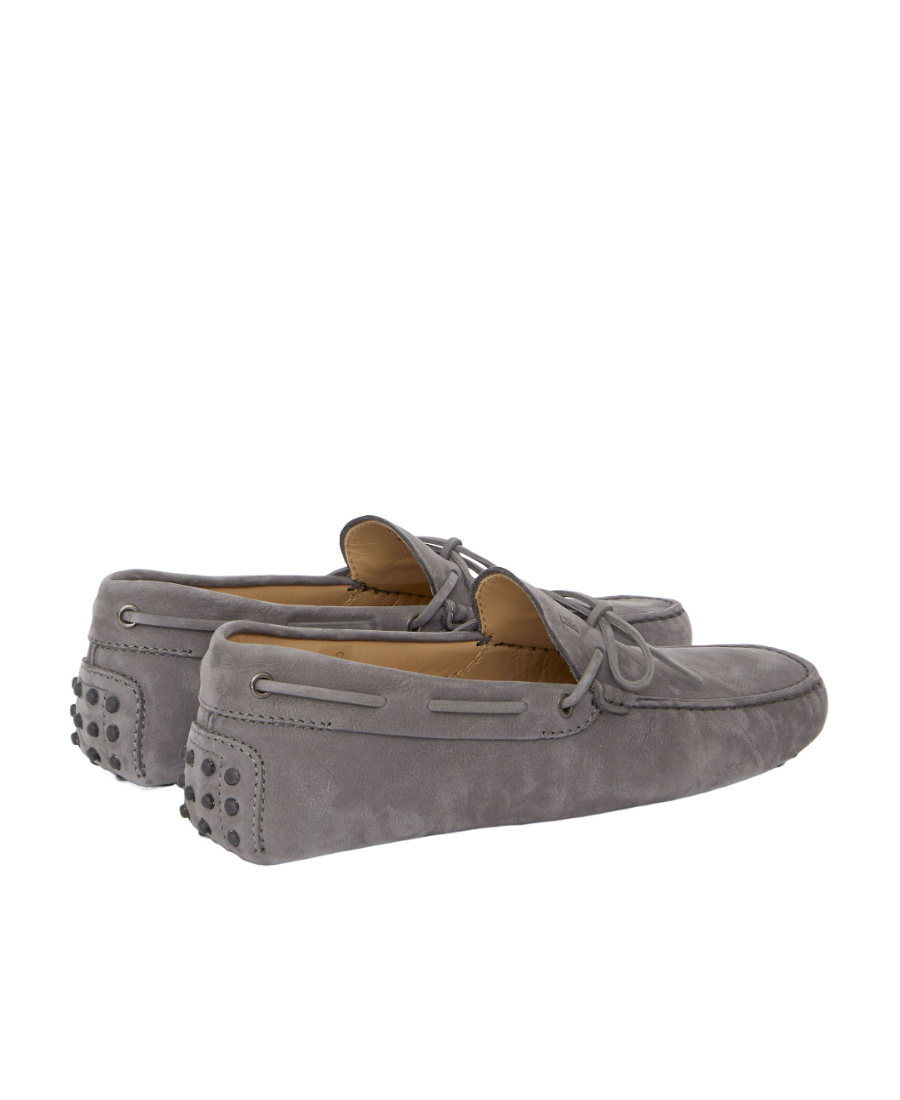 Tod's Gommino Lace-up Suede Loafers In Gray