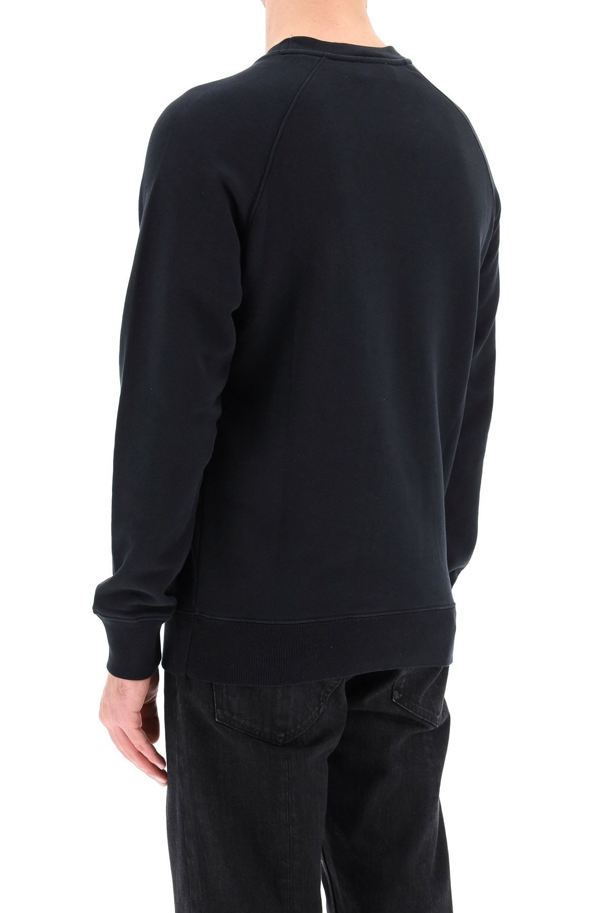 Shop Maison Kitsuné Chillax Fox Patch Sweatshirt In Black
