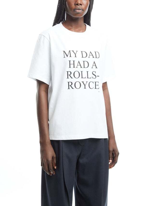VICTORIA BECKHAM TEXT-PRINT T-SHIRT