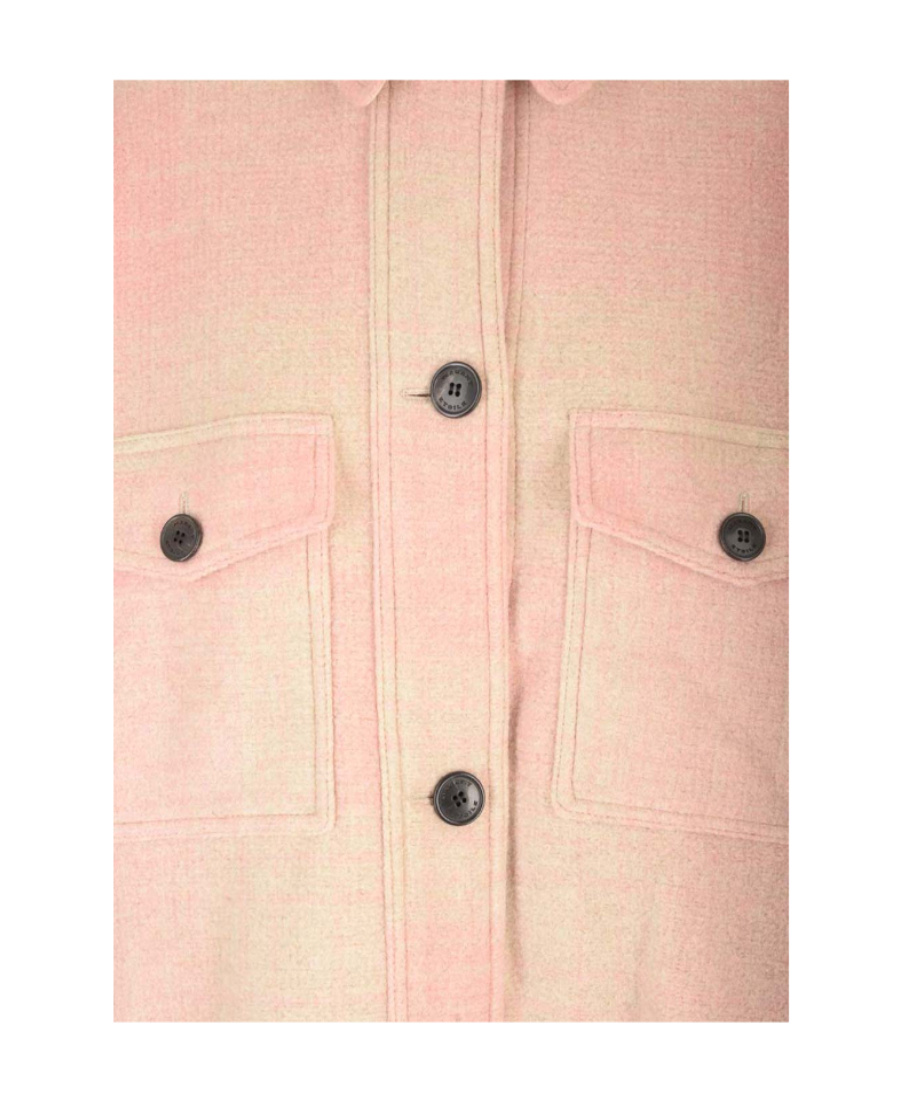 Isabel Marant Étoile Checked Long-sleeved Coat In Pink