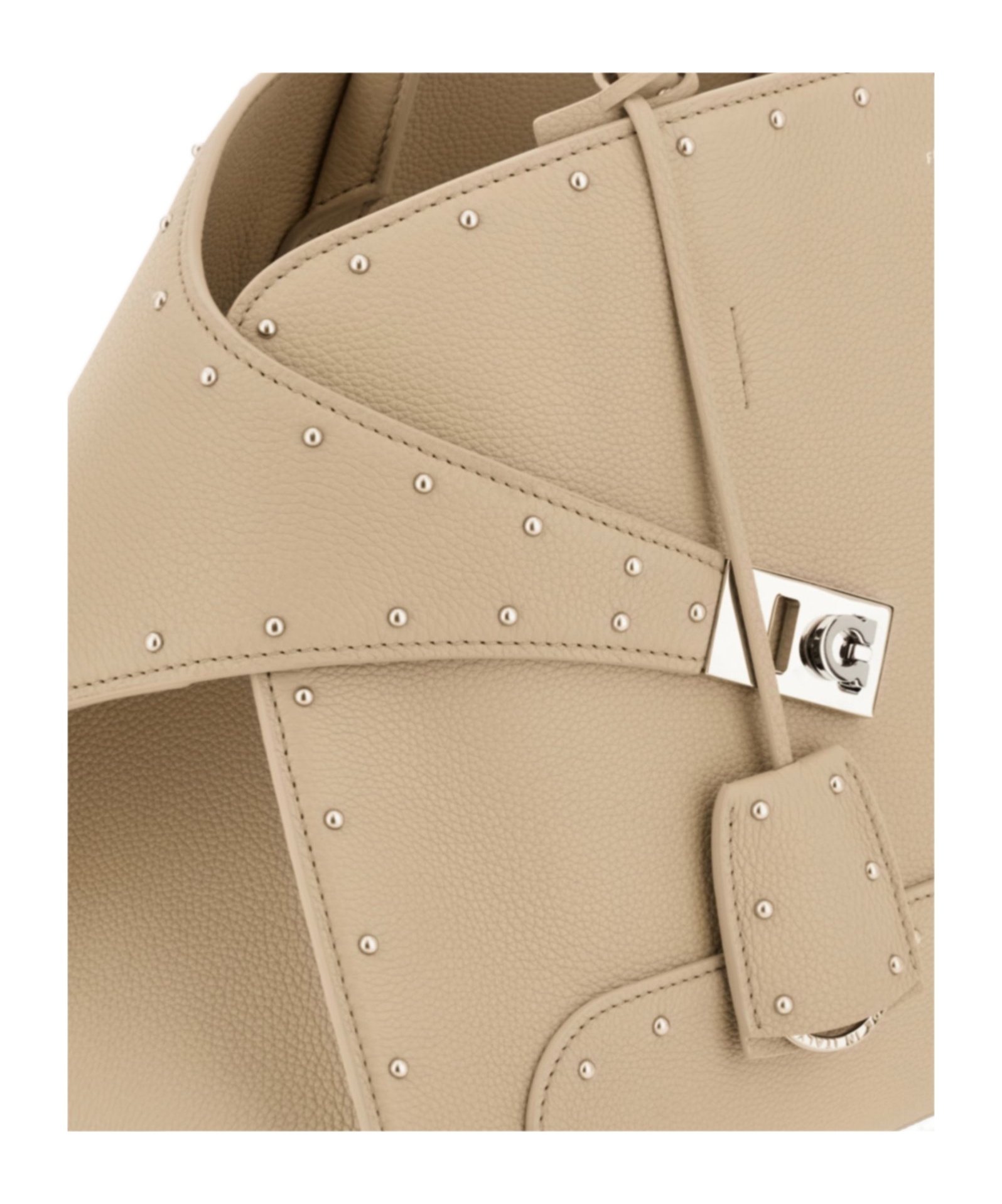Ferragamo Large Hug Tote With Spike Embellished