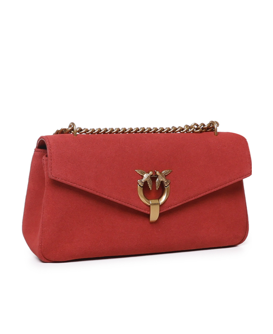 Shop Pinko Flip Shoulder Bag In Red