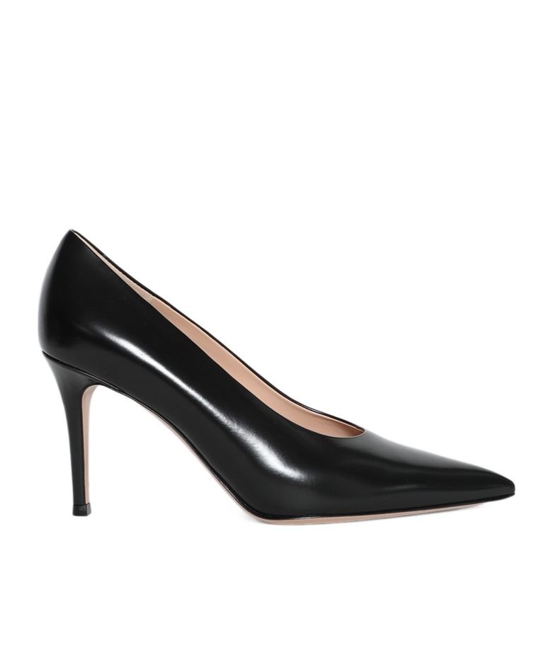 Shop Gianvito Rossi Pointed Toe Slip-on Pumps In Black