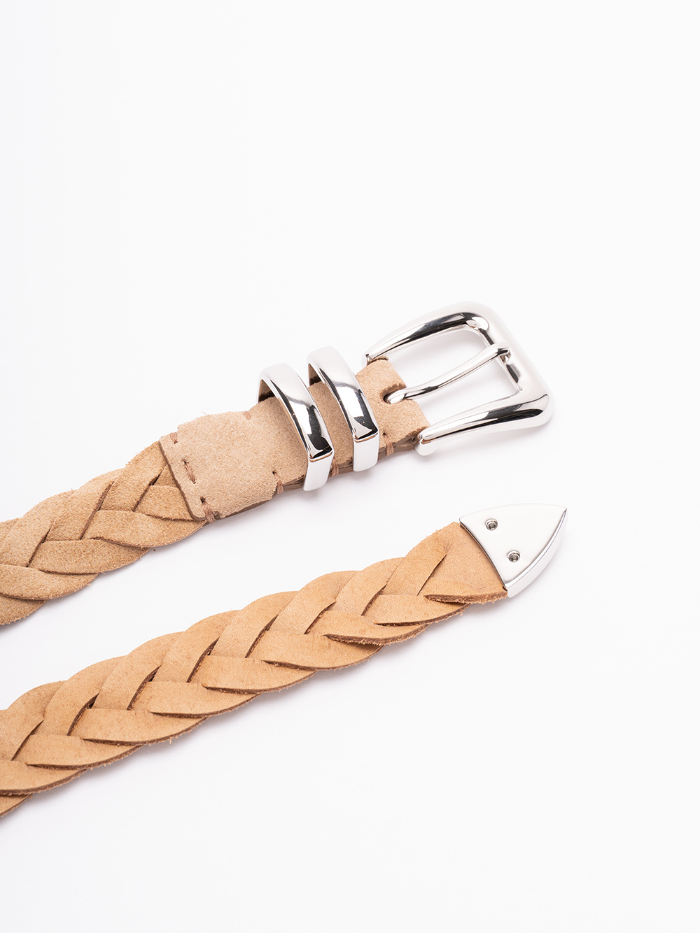 Brunello Cucinelli Woven Belt In Nude