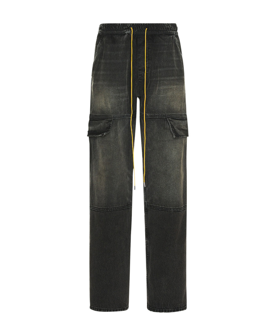 Rhude Plateau Cargo Jeans In Black