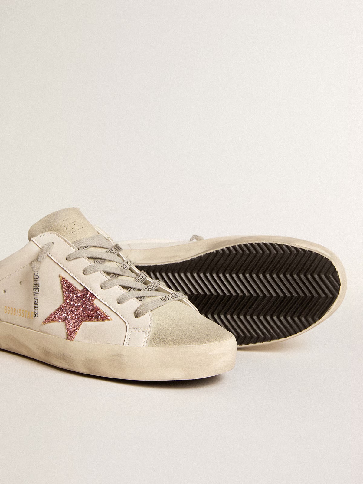 Golden Goose Super-star Sabot Sneakers In Nude