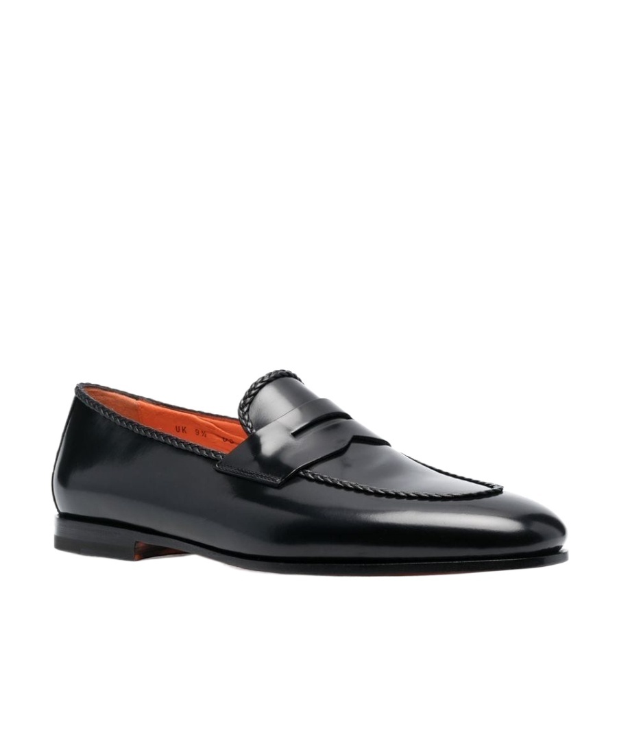 Santoni Logo Love Shoes In Black