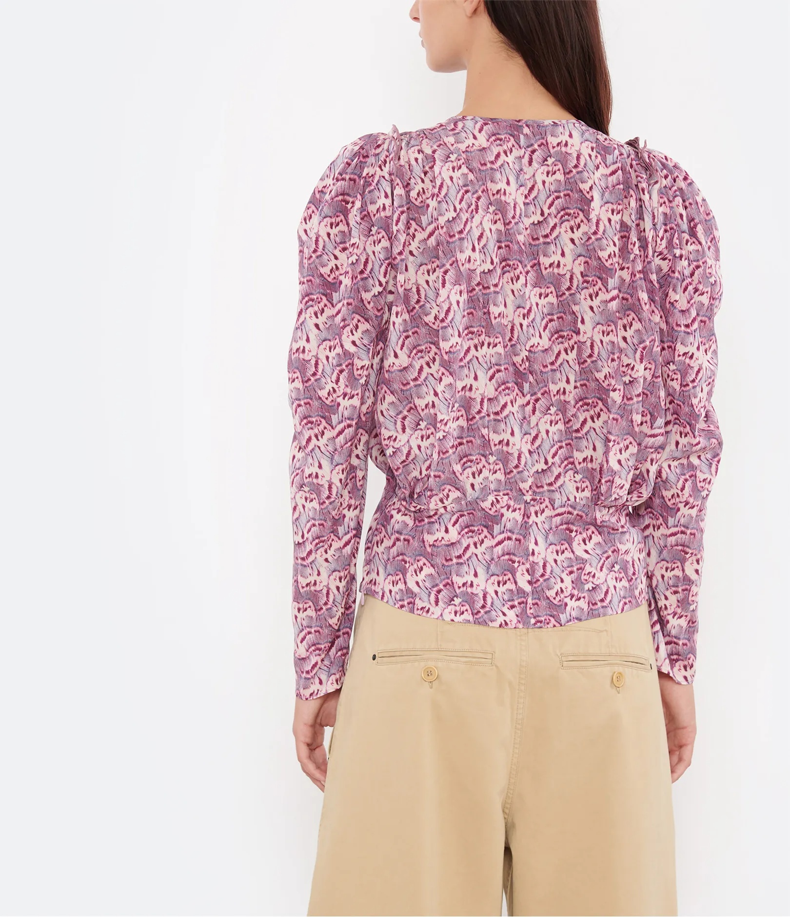 Shop Isabel Marant Zarga Top In Purple