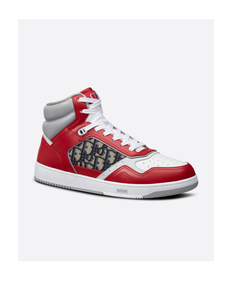 Dior Oblique High-top Sneakers Men In Red