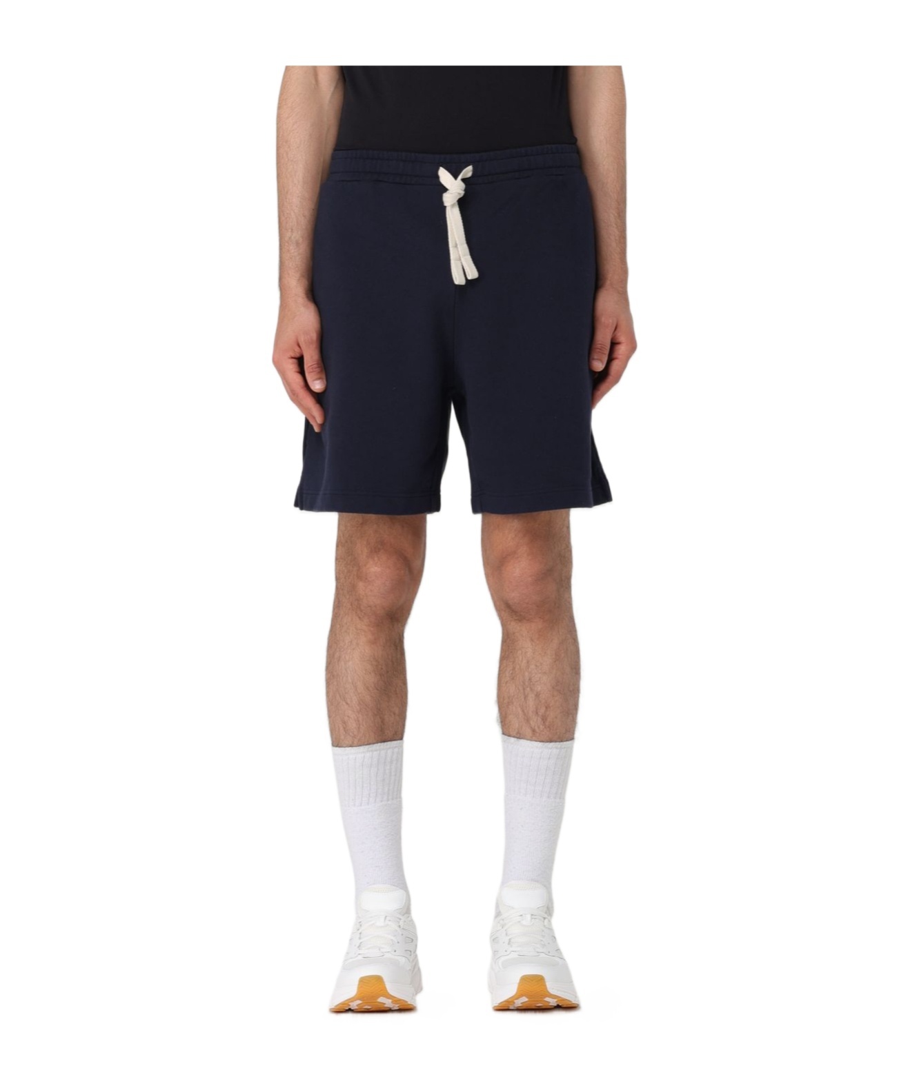 Palm Angels Logo Embroidered Drawstring Shorts In Black