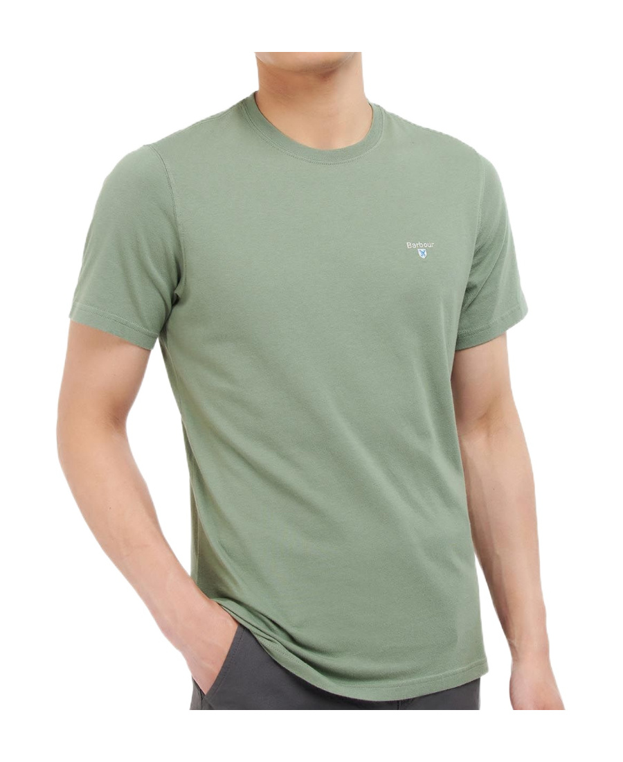 BARBOUR EMBROIDERED-LOGO COTTON T-SHIRT