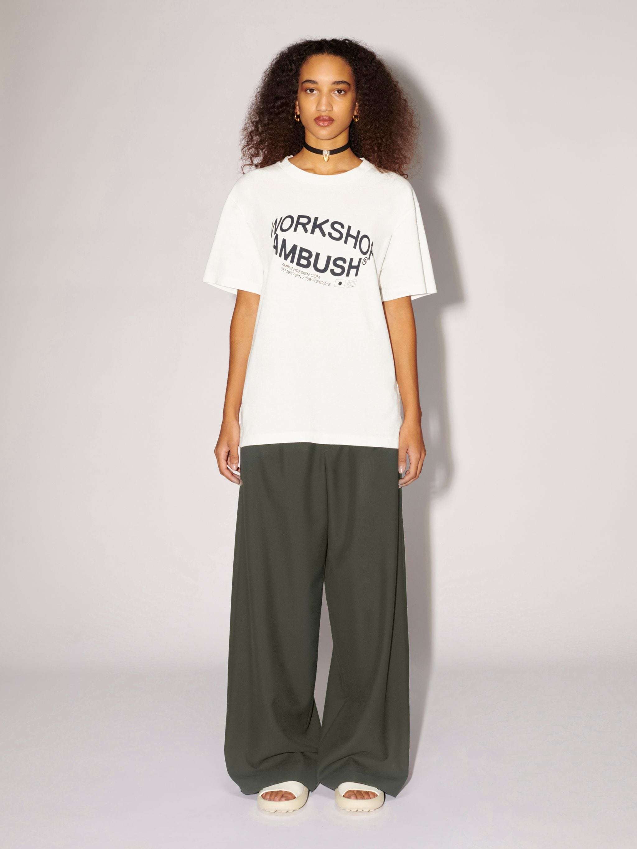 Shop Ambush Revolve Logo-print T-shirt In White