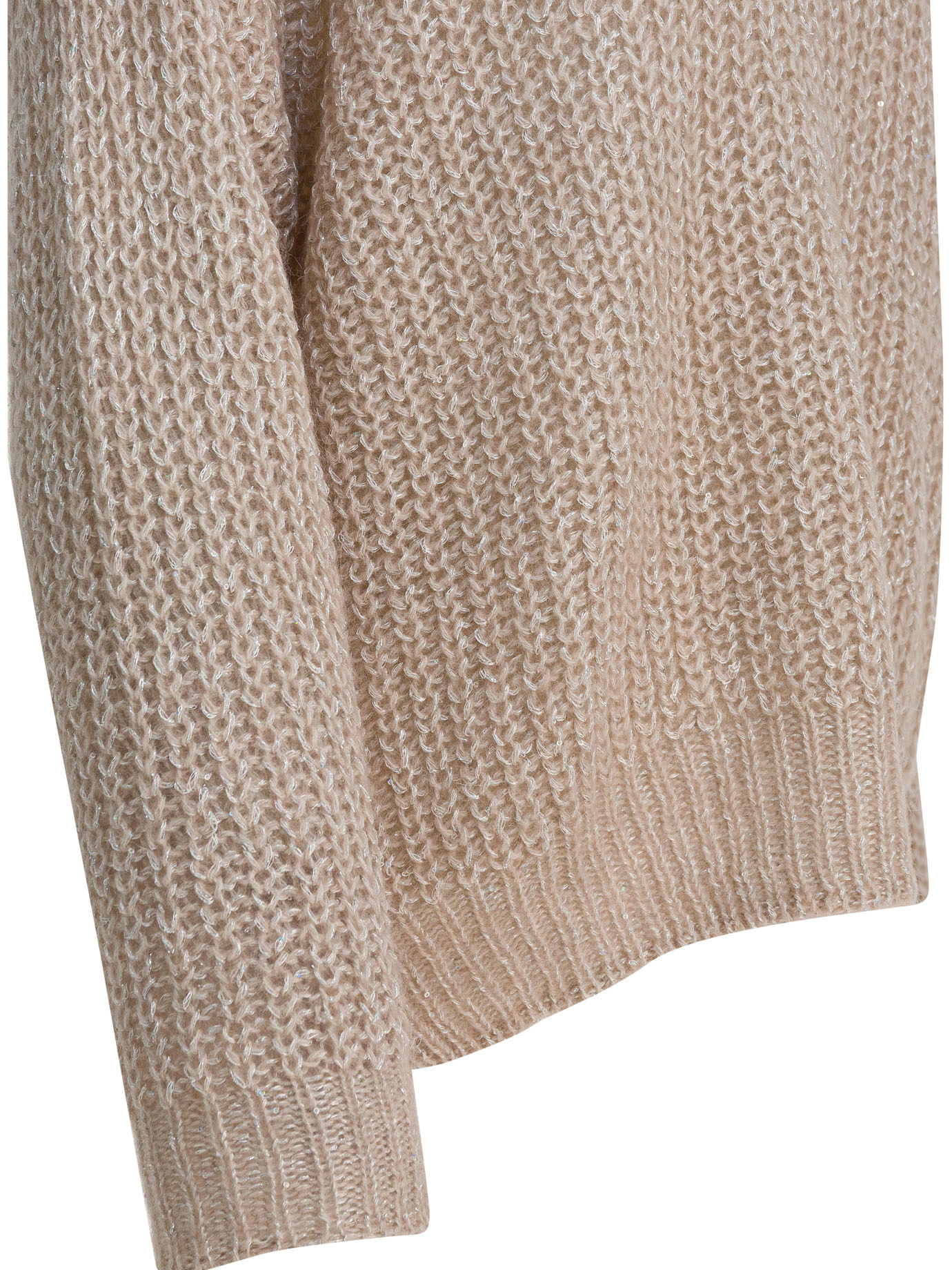 Herno Chunky Knit Turtleneck Sweater With Ribbed Cuffs And Hem In Brown