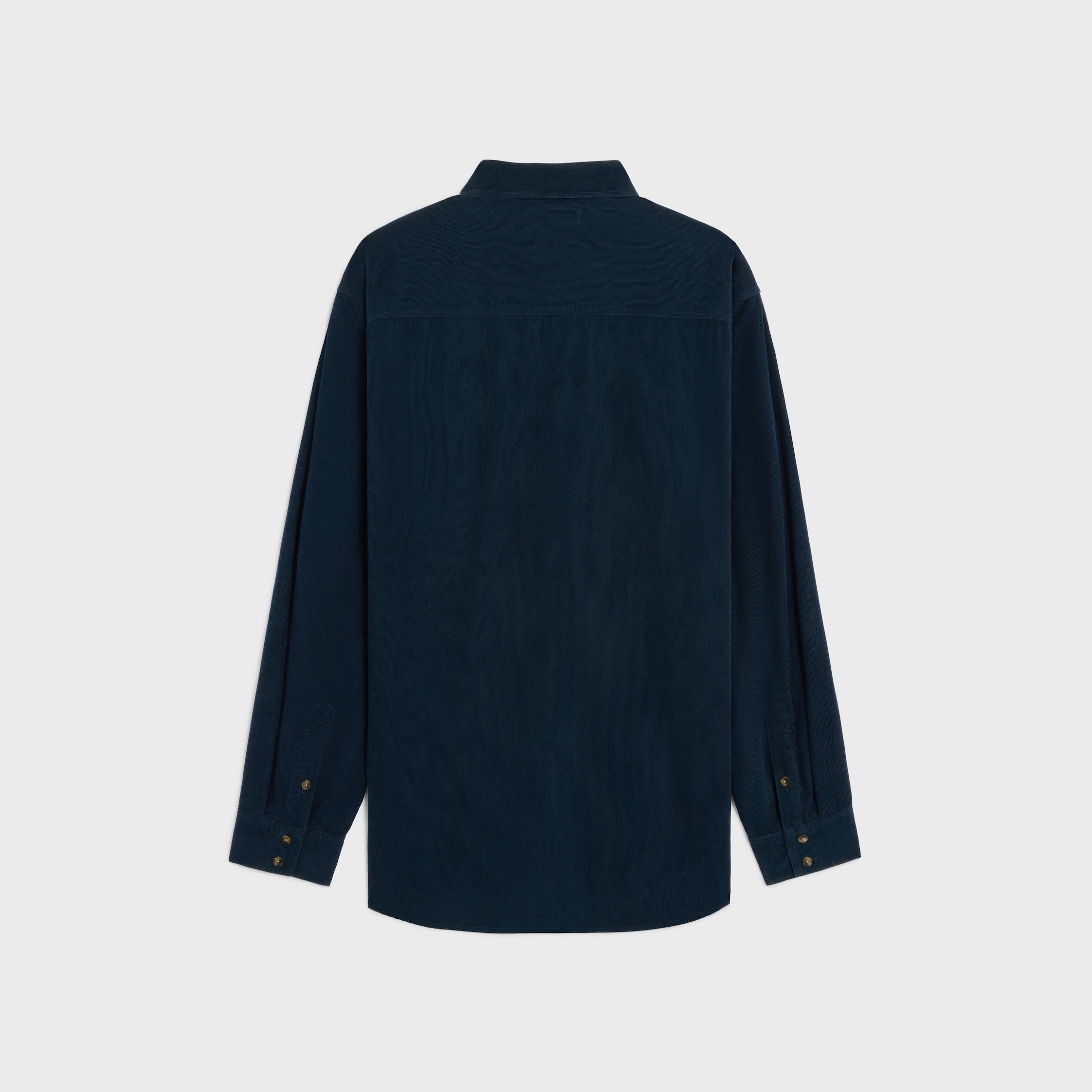 Celine Relaxed Shirt In Corduroy In Blue