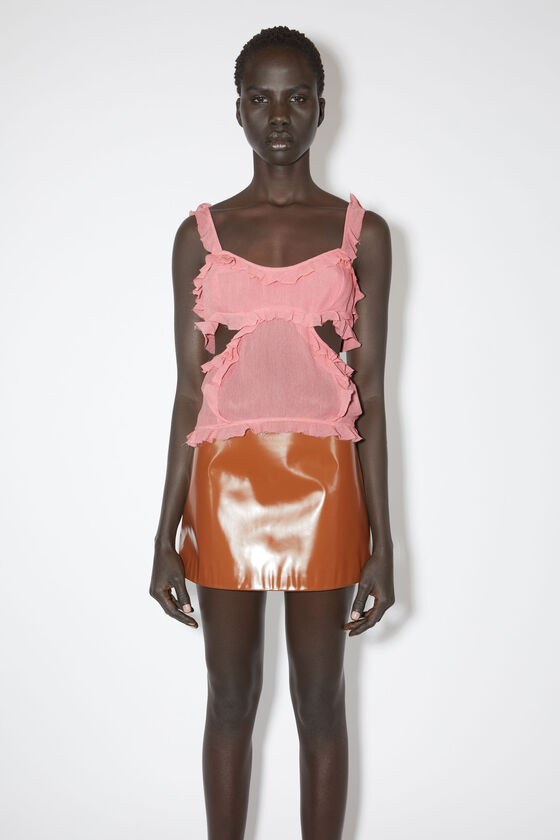 Acne Studios Ruffled Tank Top In Pink