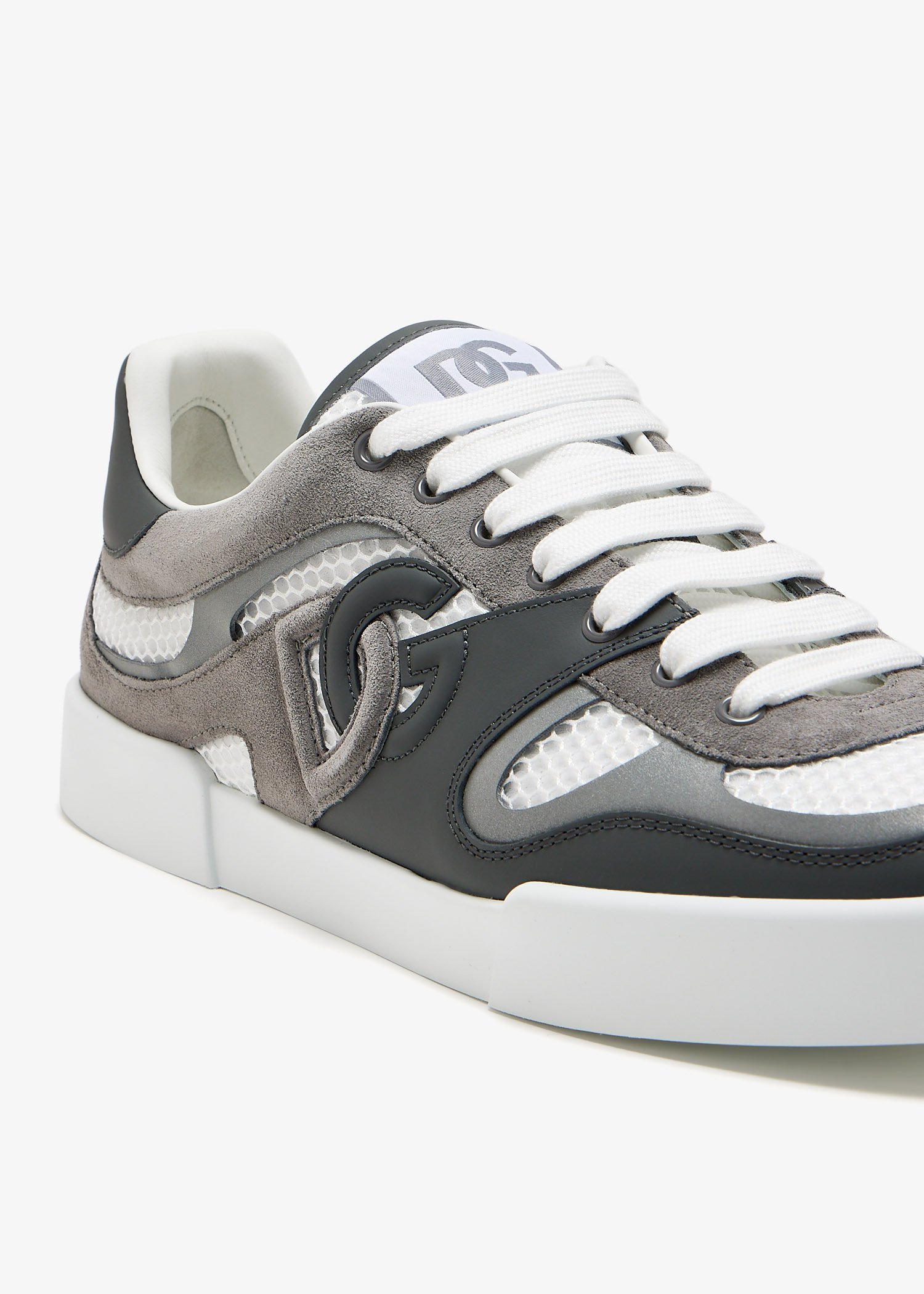 Dolce & Gabbana Strobel Portofino Light Sneaker In Calfskin In White