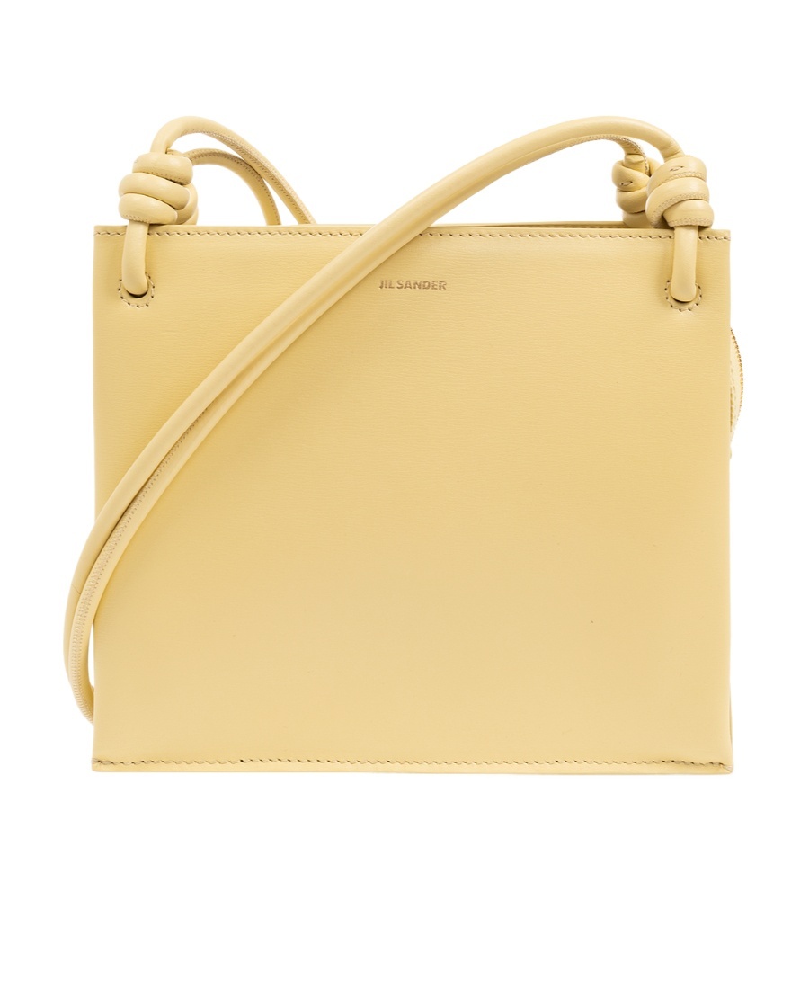 Jil Sander Small Giro Leather Shoulder Bag In Yellow