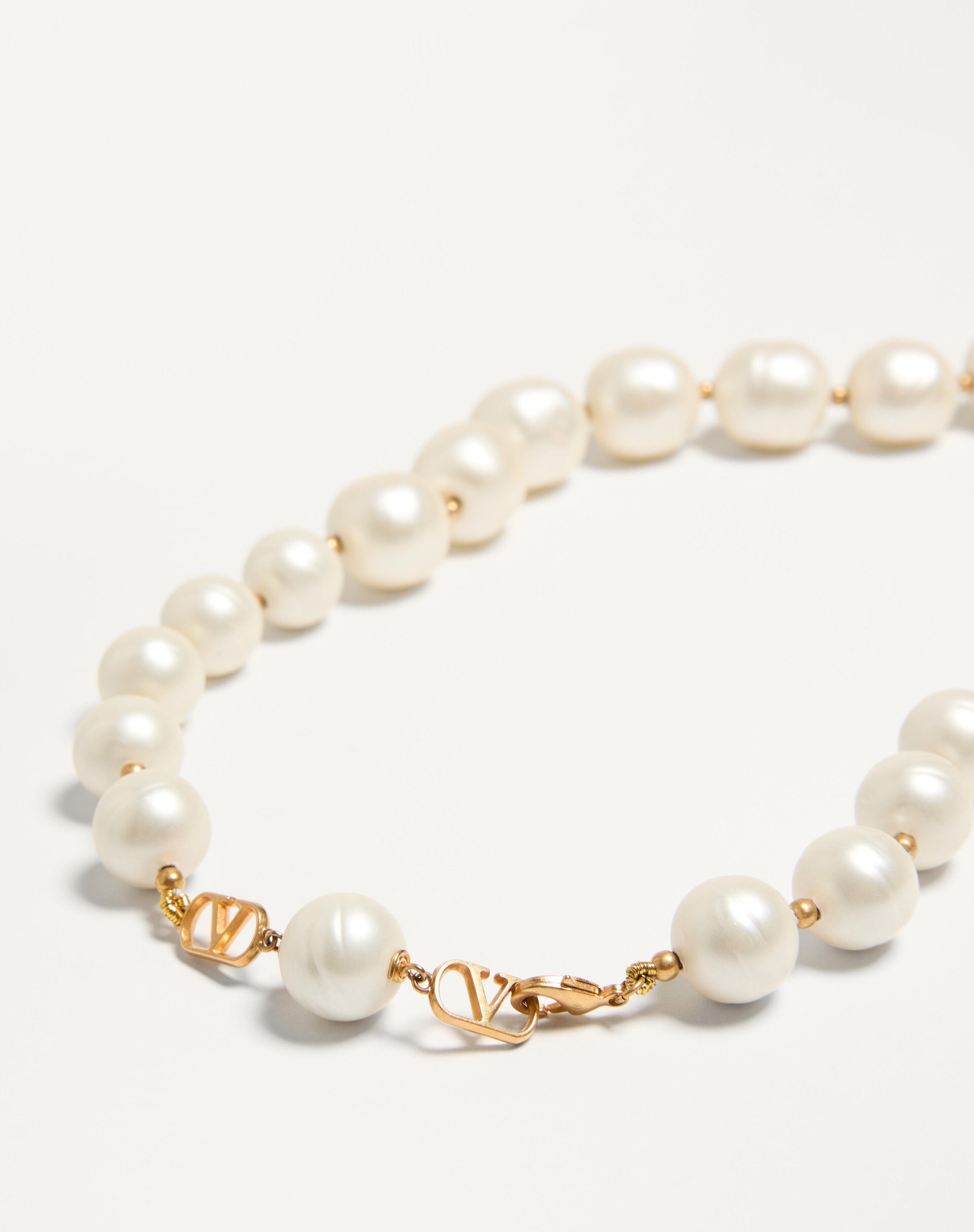 Valentino Coeur Royal Beaded Necklace In Yellow