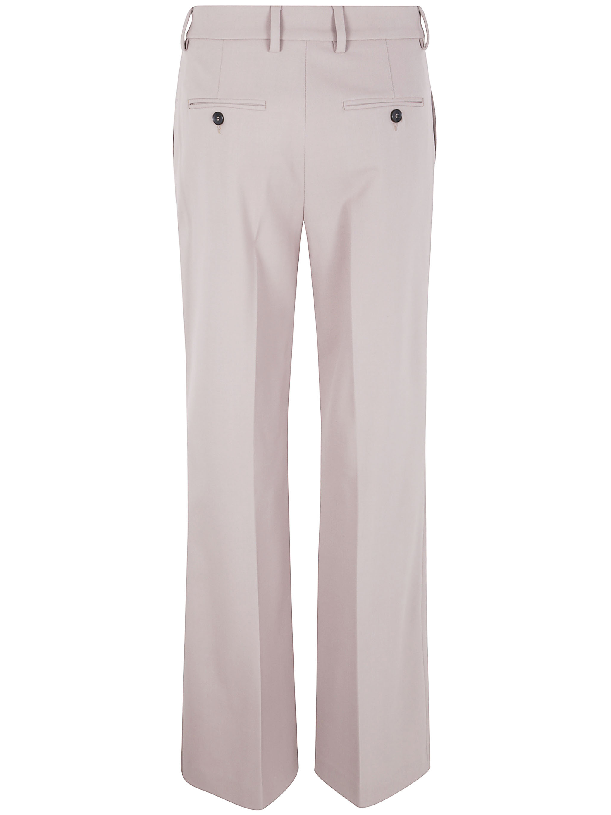 Seventy Buttoned-pocket Wool Trousers In Pink