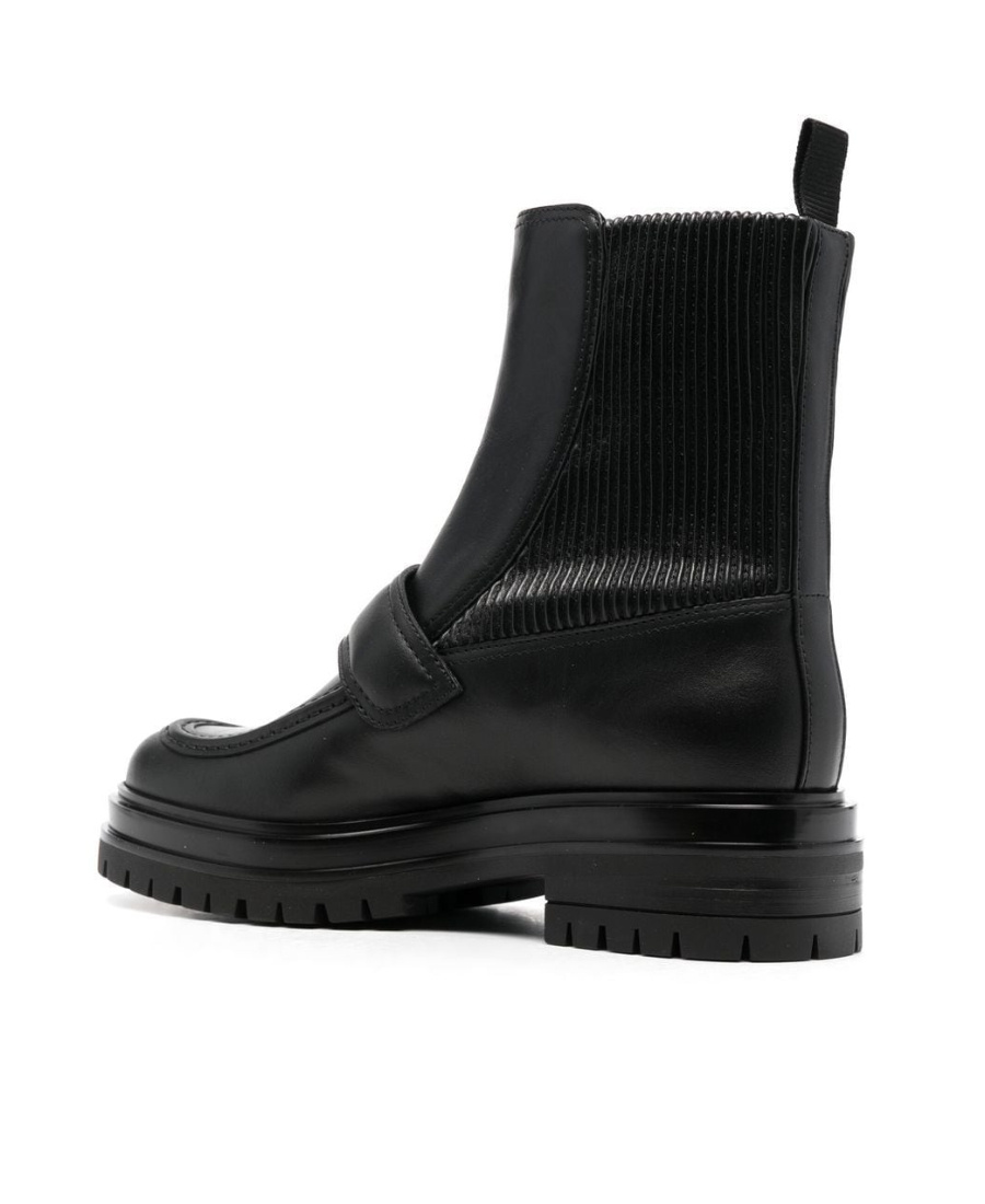 Shop Gianvito Rossi Short Tube Splicing Boots In Black