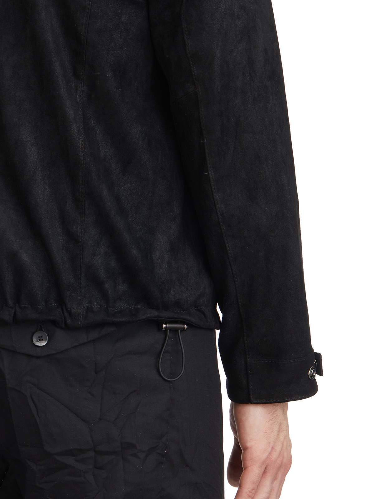 Giorgio Brato Leather Biker Jacket With Hood In Black