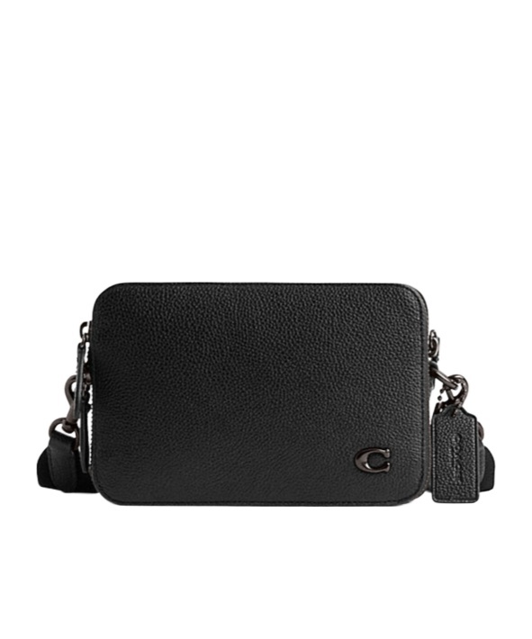 Coach Charter Leather Cross Body Bag In Black