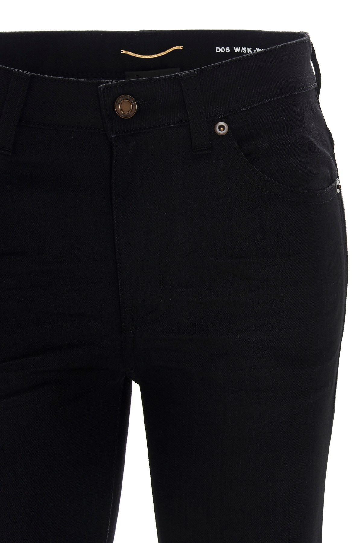Shop Saint Laurent Mid-rise Skinny Jeans In Black
