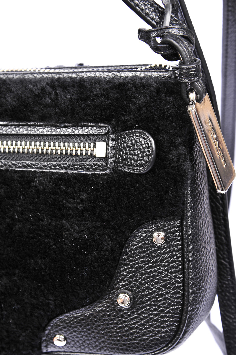Coach Logo Strap Satchel In Black