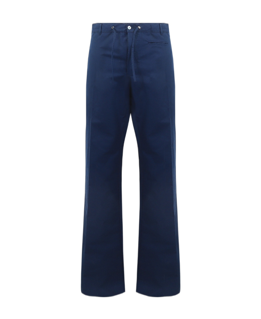 Alexander Mcqueen Drawstring-waist Cotton Trousers In Black