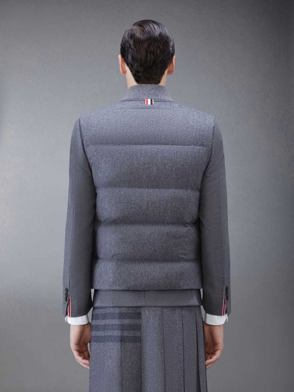 Thom Browne Sleeveless Down Vest In Gray
