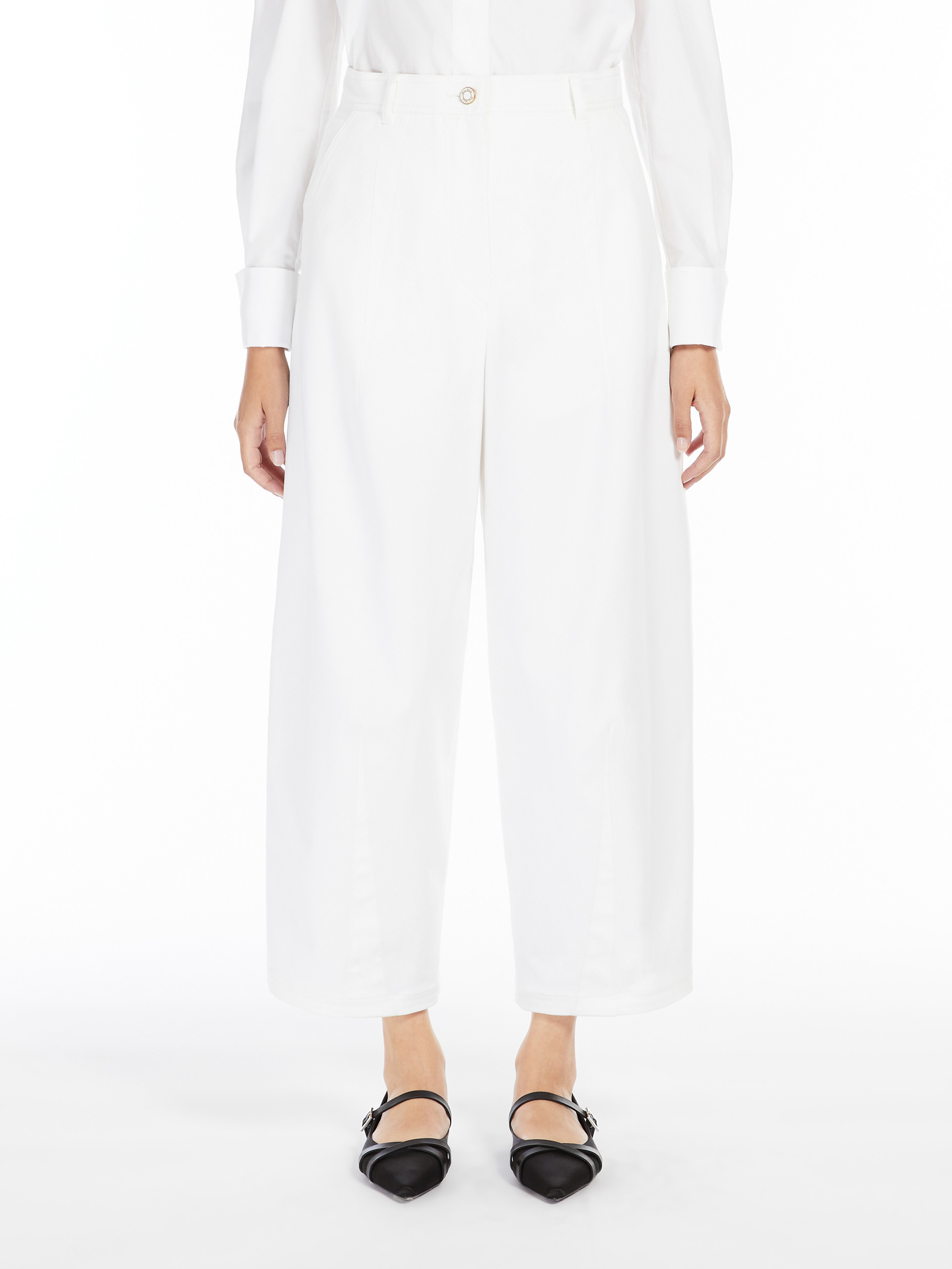 Max Mara Belt-loop Casual Pants In White