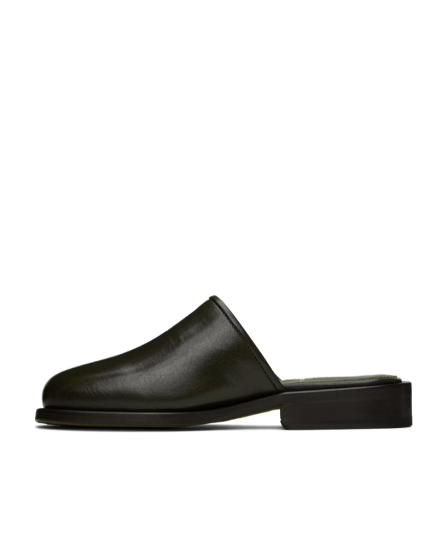 Lemaire Black Square Mules In Black